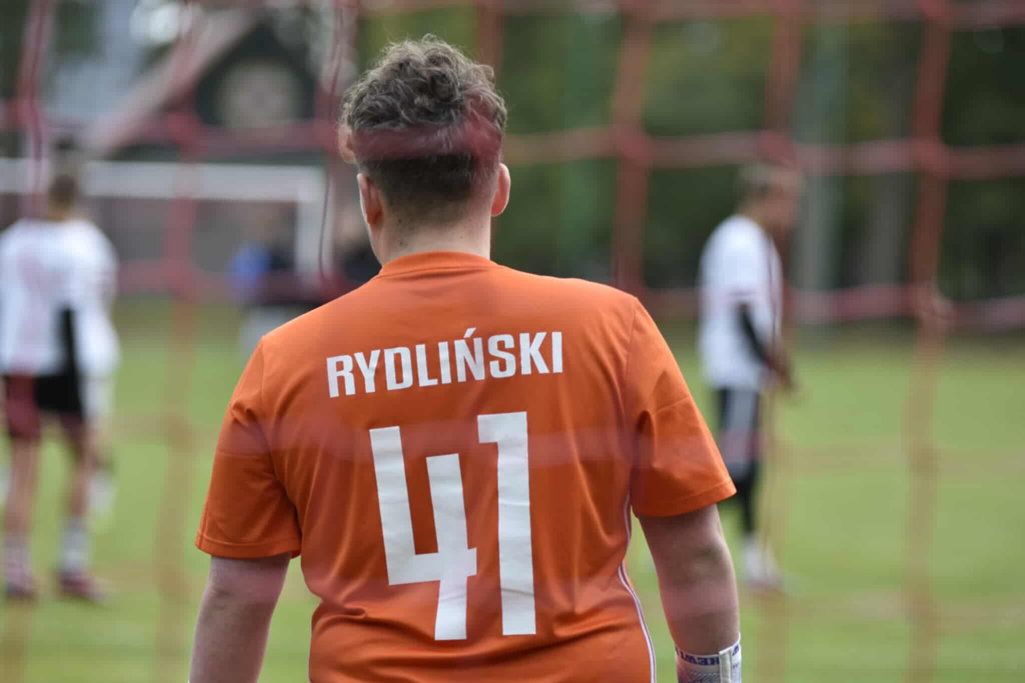 Marcel Rydliński podczas meczu w koszulce z numerem 41